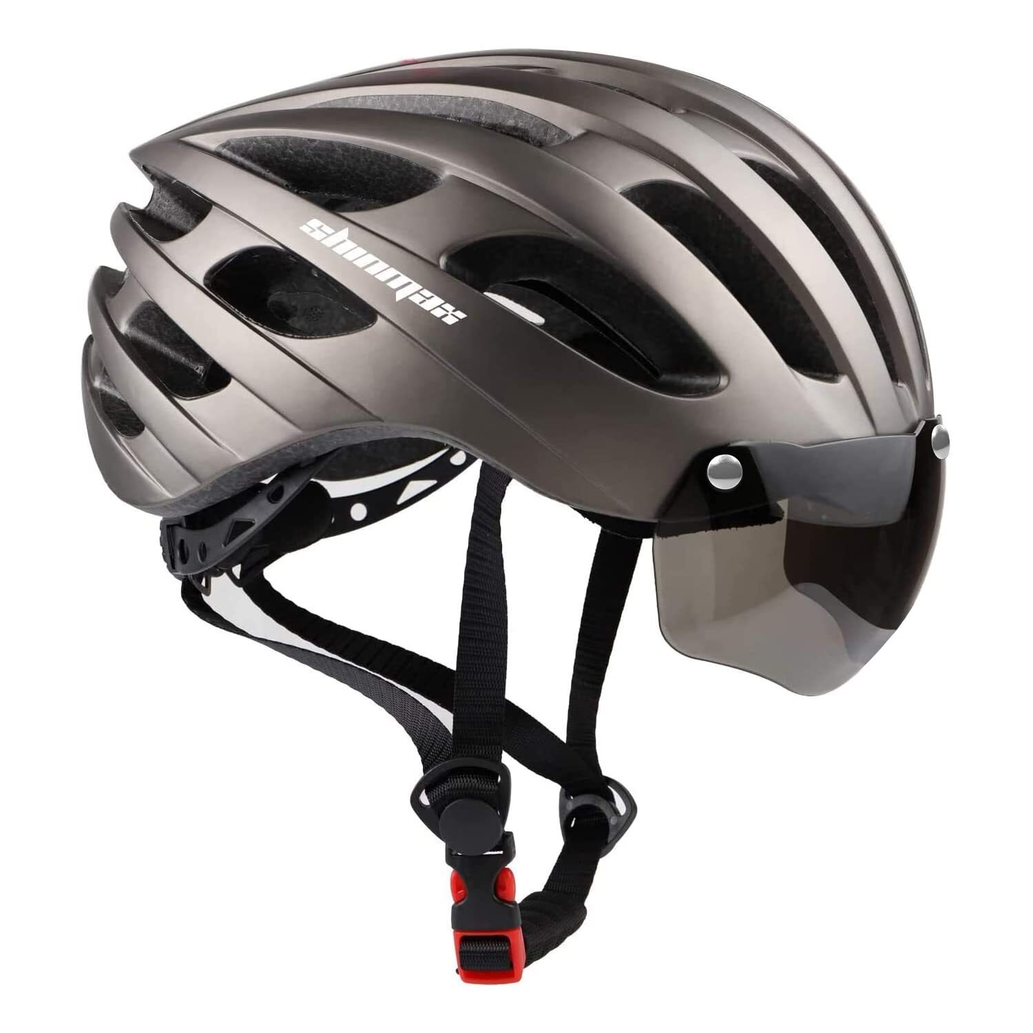 Casco Bici Uomo Donna, Shinmax Casco Bici con Luce USB Casco da (s9C)