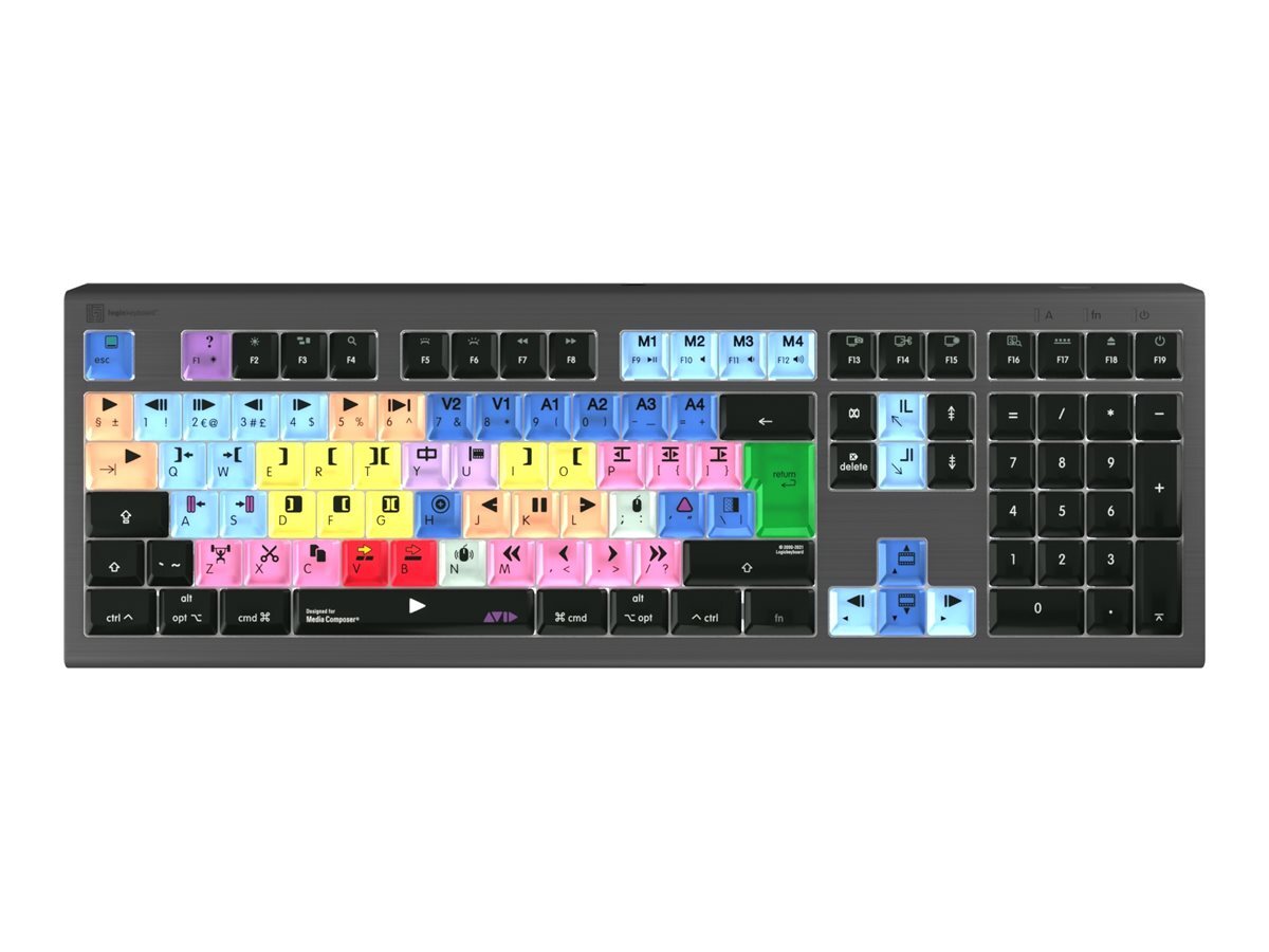 Logickeyboard LKB-MCOM4-A2M-UK Full-size (100%) USB Tasto LKB-MCOM4-A2M-UK