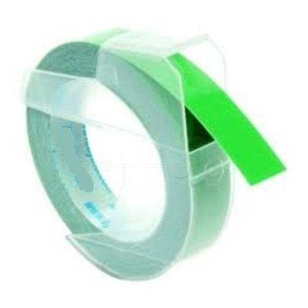 NASTRO A RILIEVO 3D VERDE COMPATIBILE PER DYMO JUNIOR E OMEGA S0898160 9MMx3MT D