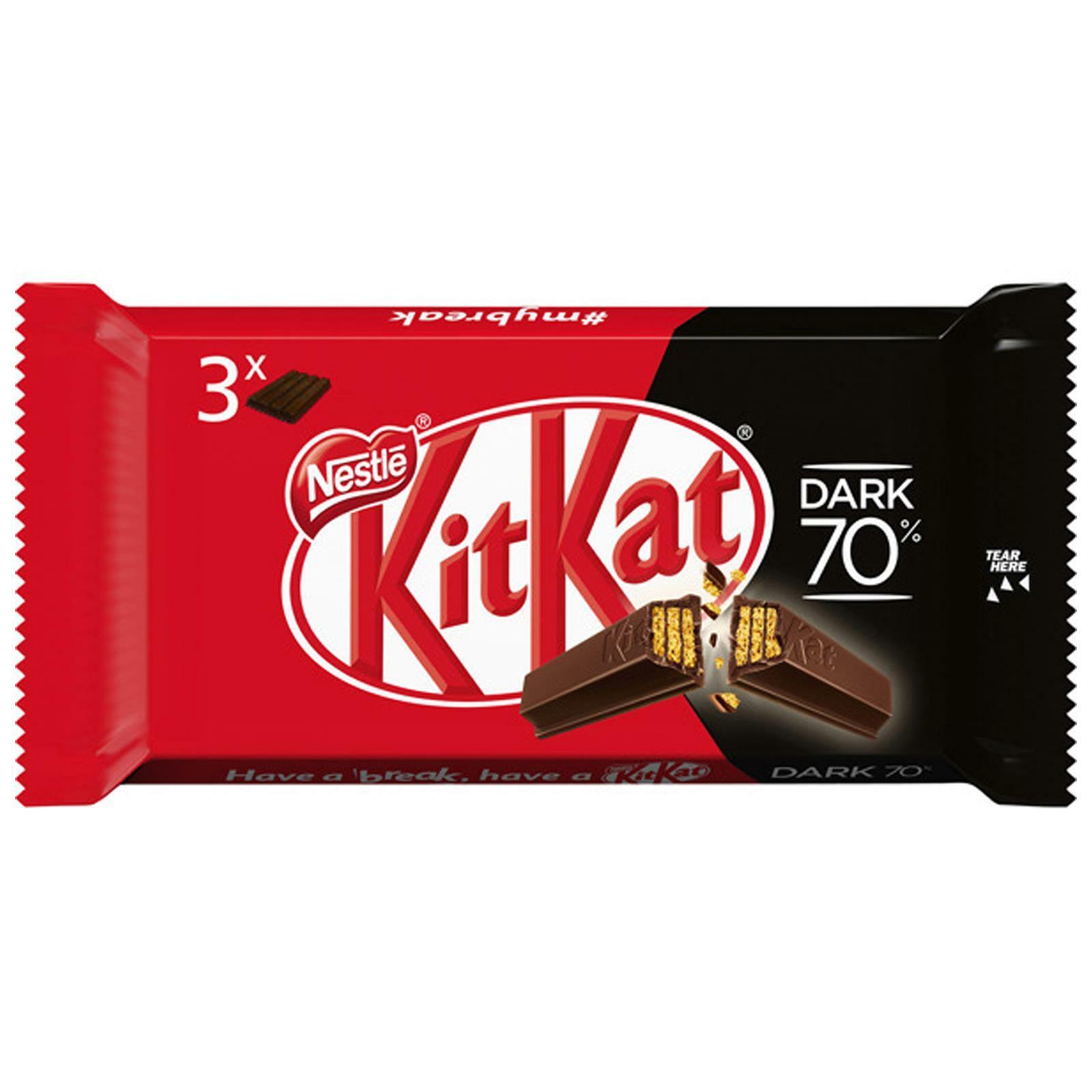 BARRETTA DI CIOCCOLATO FONDENTE KIT KAT DARK TRIO WAFER RICOPERTO NESTLE' 41 GR