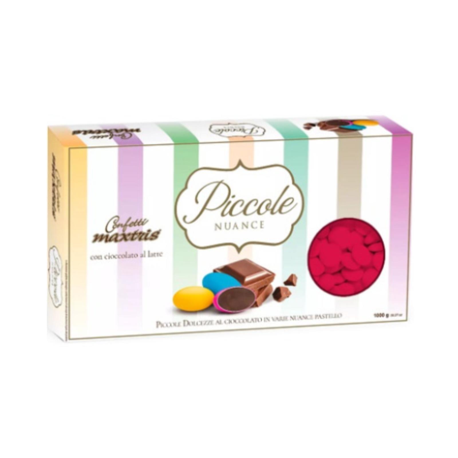 Confetti Maxtris  Piccole Nuance  Rossi  Lenti Al Cioccolato - 1 Kg