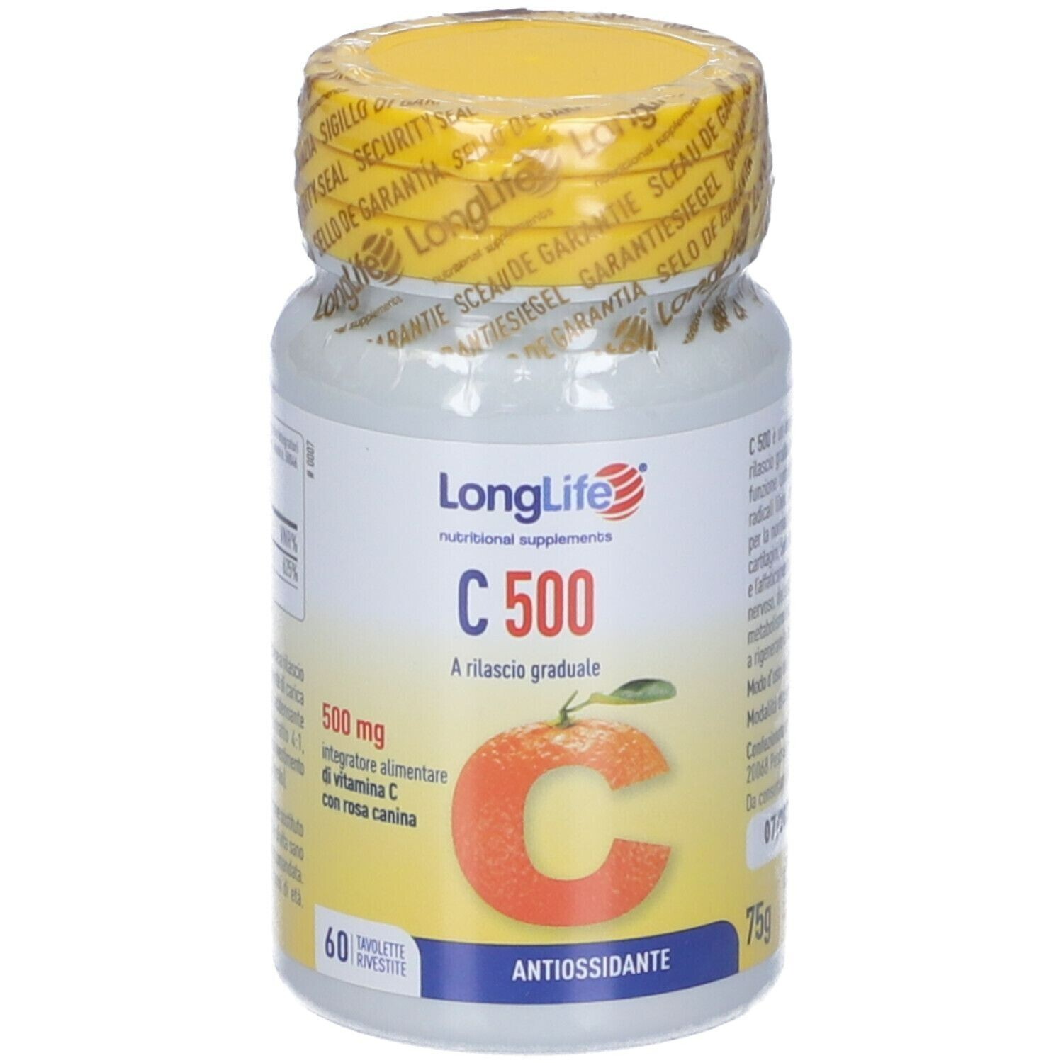 C 500 T/R LongLife 60 Tavolette Rivestite INTEGRATORE ALIMENTARE vitamina C
