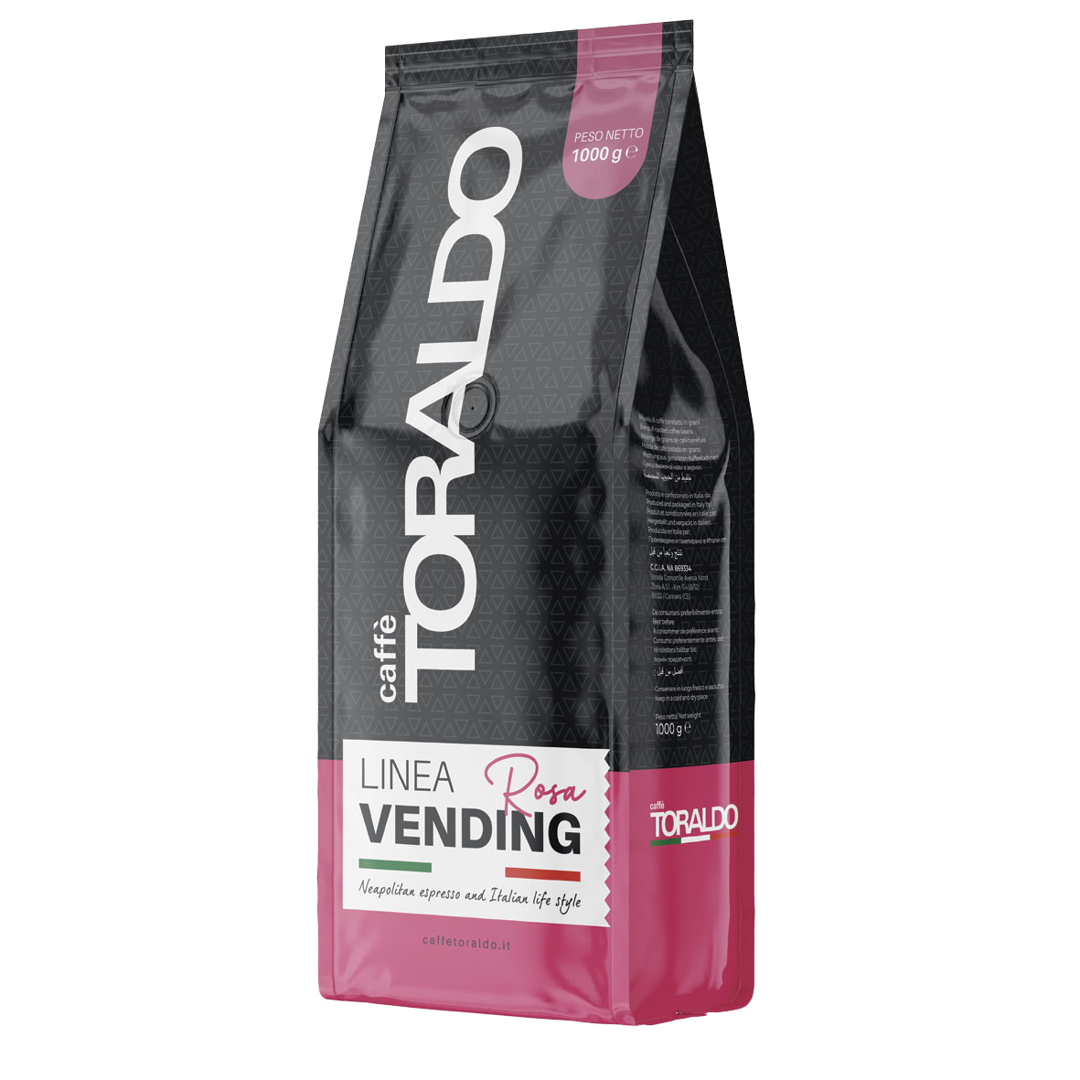 18 KG CAFFE’ TORALDO IN GRANI MISCELA ROSA LINEA VENDING