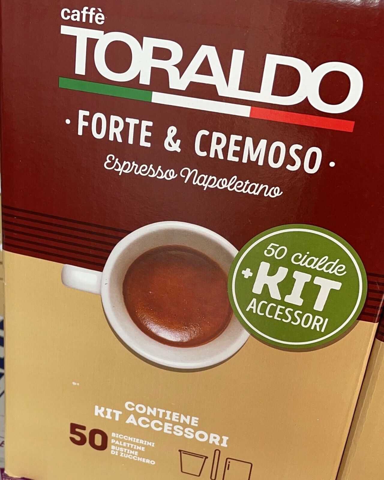 TORALDO CIALDA CIALDE KIT 50 PZ CAFFE' ESPRESSO NAPOLETANO FORTE E CREMOSO 2024