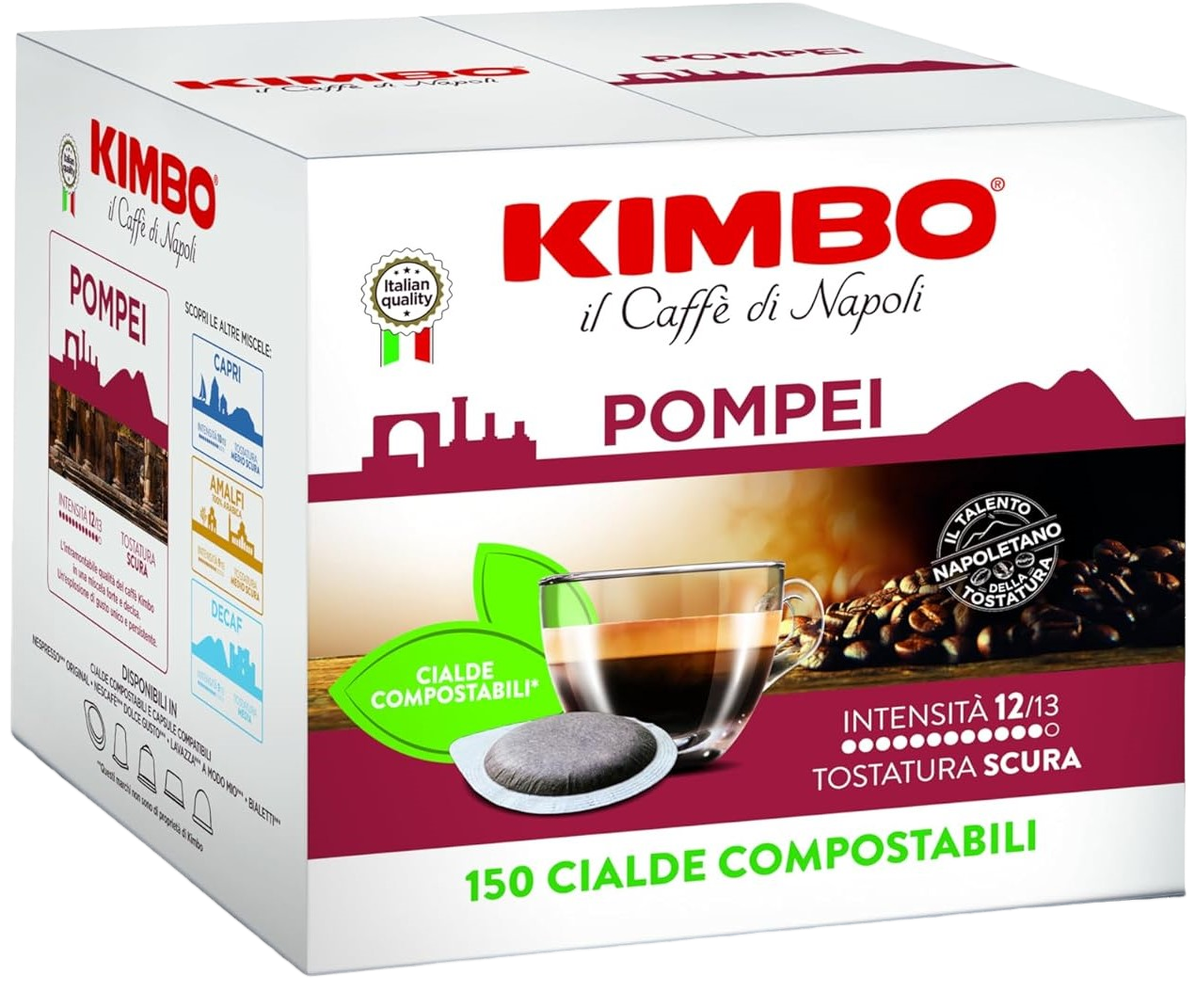 CAFFÈ KIMBO POMPEI - Box 150 CIALDE ESE44 da 7.3g