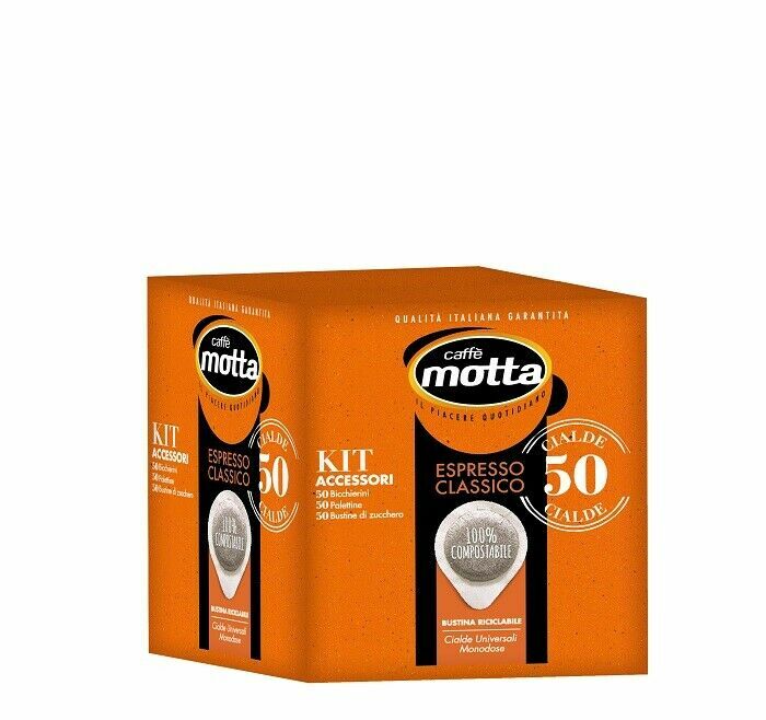 CAFFE' MOTTA KIT COMPLETO 100 CIALDE ESPRESSO UNIVERSALI MONODOSE COME BAR 2022