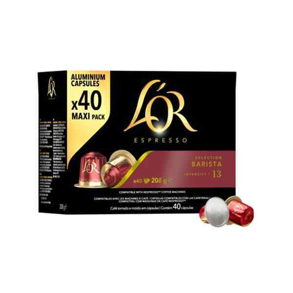 40 Capsule Caffè in alluminio L'OR Espresso Barista Selection compatibili Nes...
