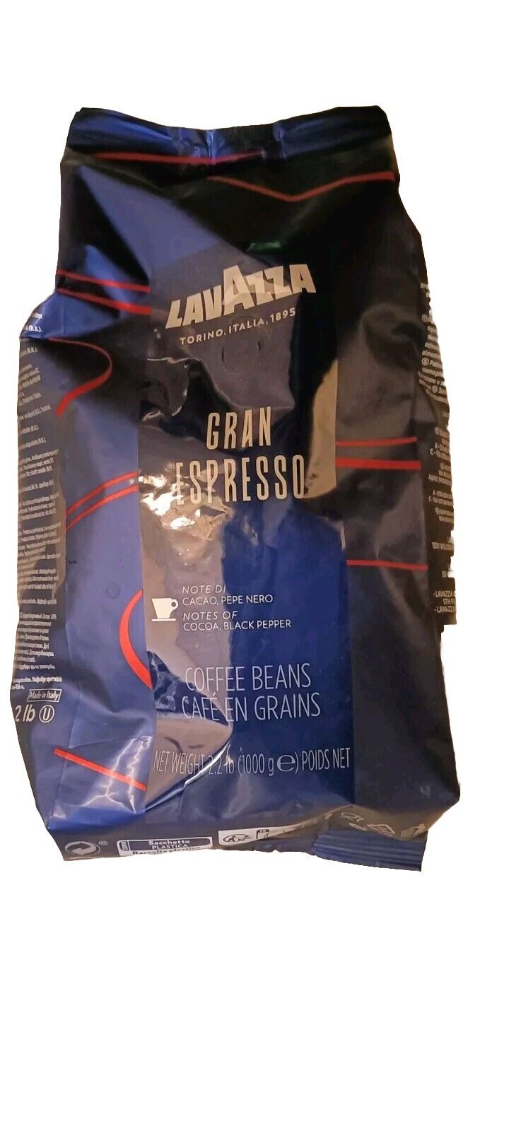 LAVAZZA CAFFE IN GRANI 1KG CREMA E AROMA CHICCHI CAFFÈ INTERI TOSTATO PER BAR