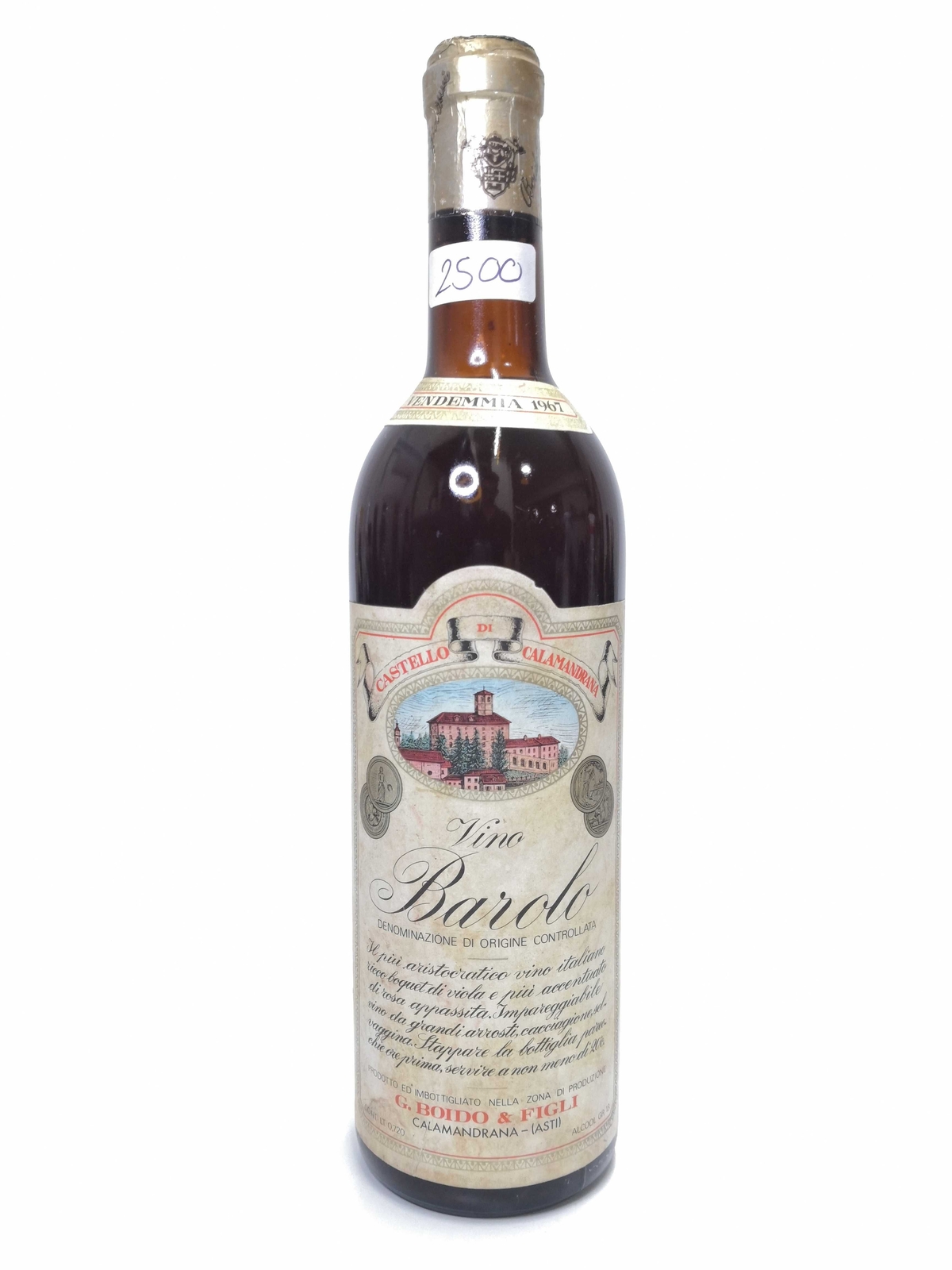 Vintage Bottle - G. Boido & Figli Barolo DOC 1967 0,72 lt. - COD. 2500