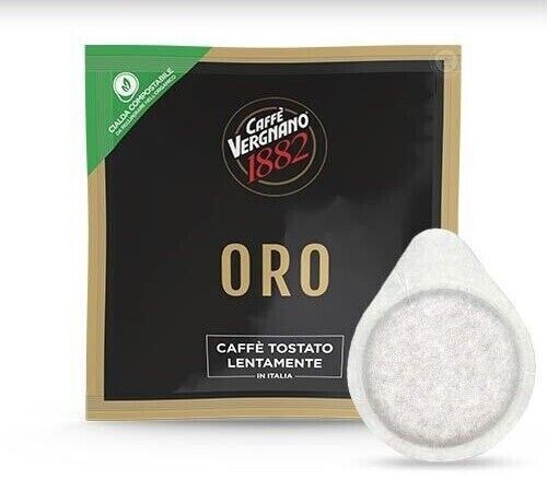 300 Cialde Filtro Carta Caffe Vergnano Miscela Oro dal Gusto Morbido e Piacevole