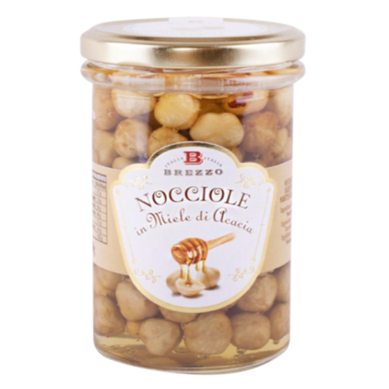 Miele Brezzo Nocciole Tostate in Miele D'acacia Vasetto da 330 g Miele Italiano