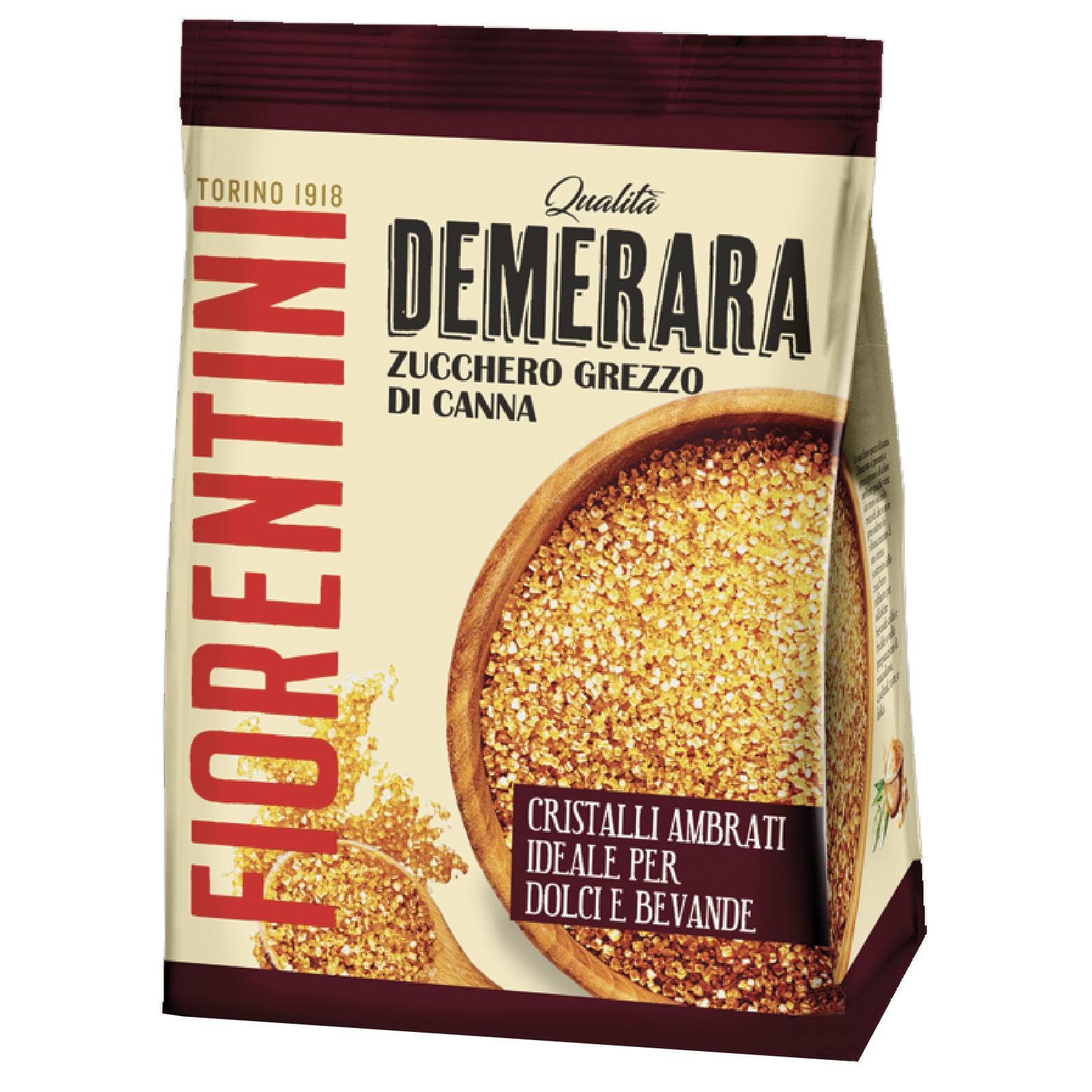 Zucchero Grezzo di Canna Demerara Fiorentini Dolcificante Busta da 500 g