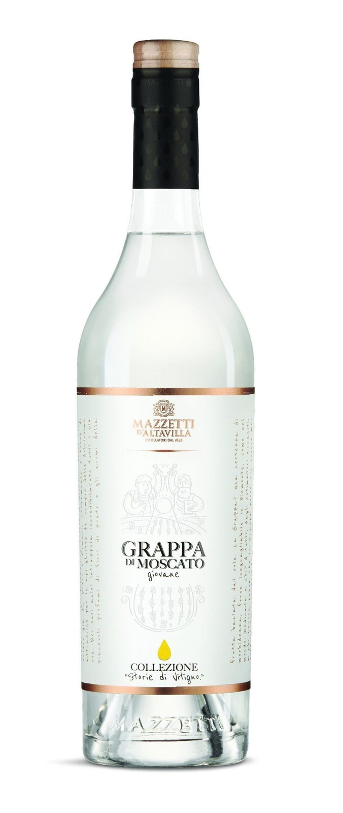 Mazzetti d'Altavilla - "Storie di Vitigno" Grappa di Moscato Giovane 0,70 lt.