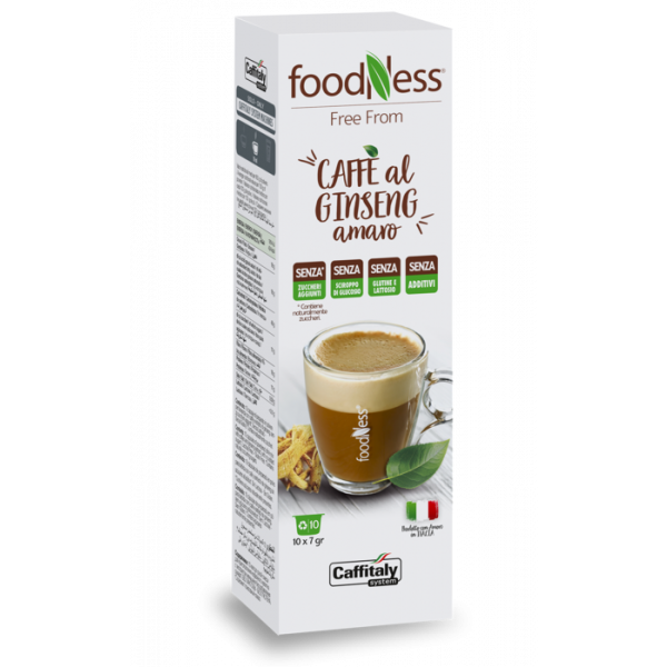 50 Capsule Caffitaly System Foodness Ginseng Amaro