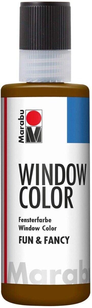 MARABU - "FUN&FANCY" COLORE A BASE D'ACQUA PER VETRI 8OML - COLORE MARRONE SC...
