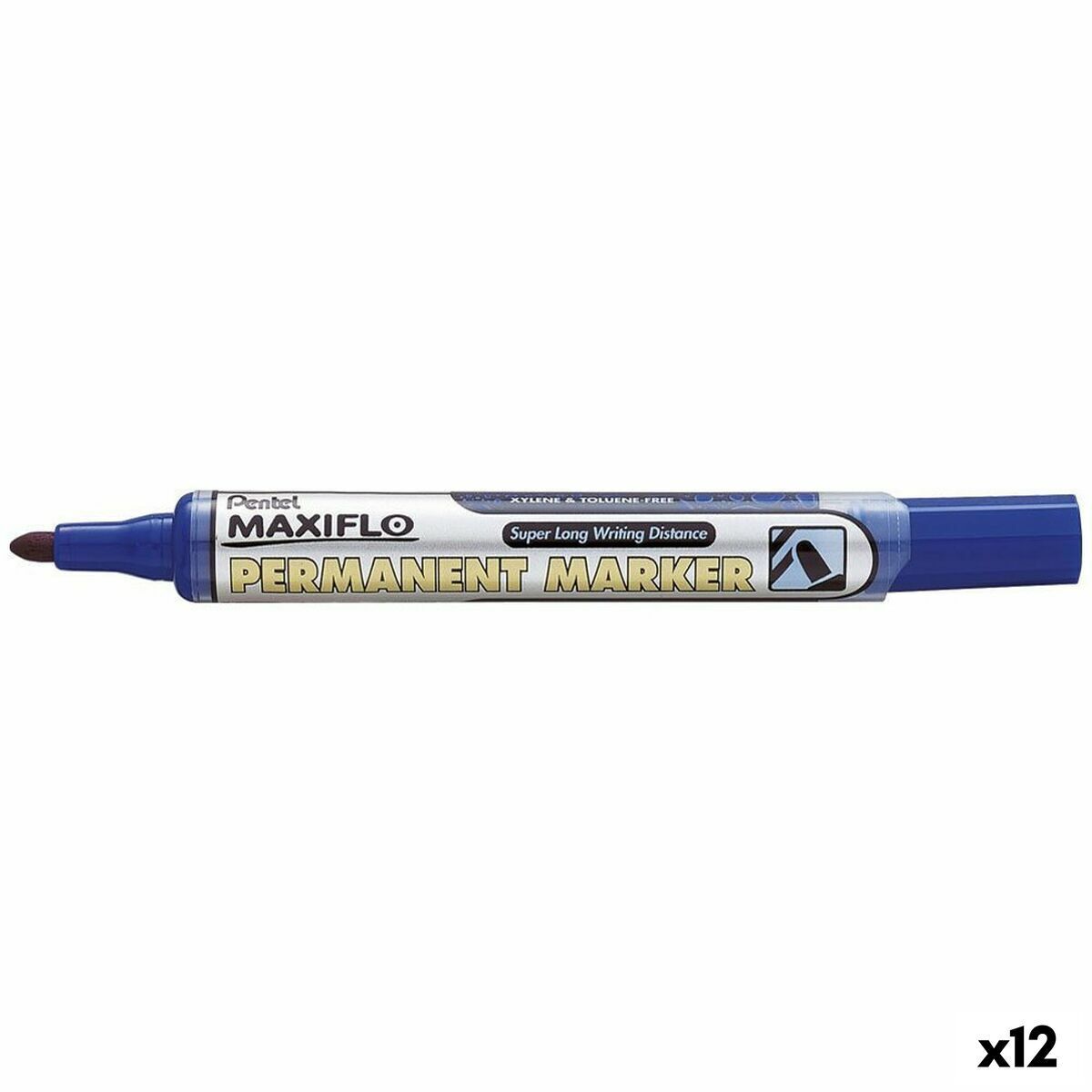 Marcatore permanente Pentel Maxiflo NLF50 Azzurro 12 Pezzi [12 Unità]