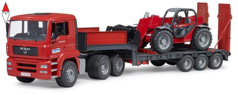 MODELLINO BRUDER MAN TGA BILICO CON MANITOU MLT 633