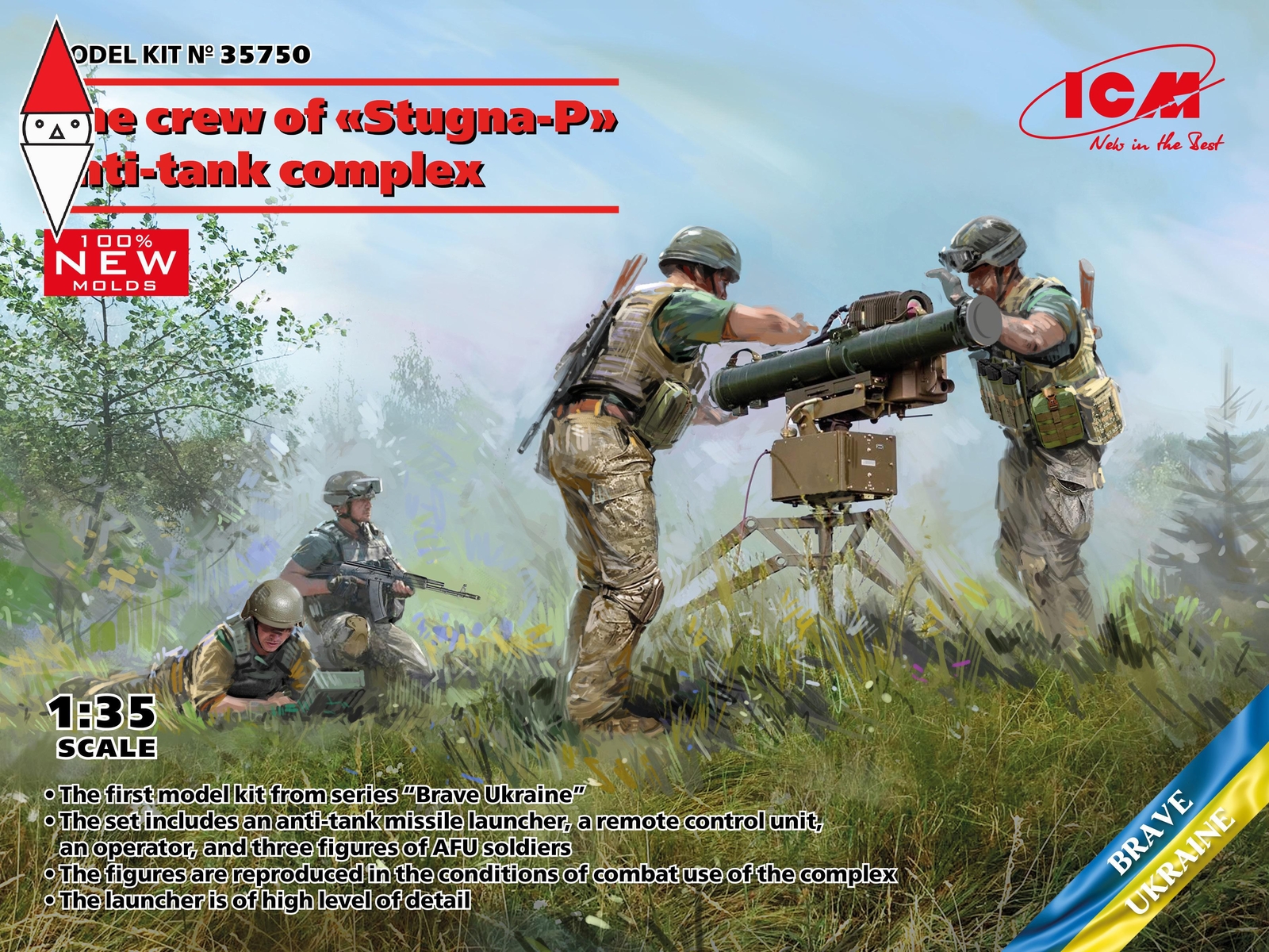 ICM 1/35 THE CREW OF STUGNA-P ANTI-TANK COMPLEX (NEW MOLDS)
