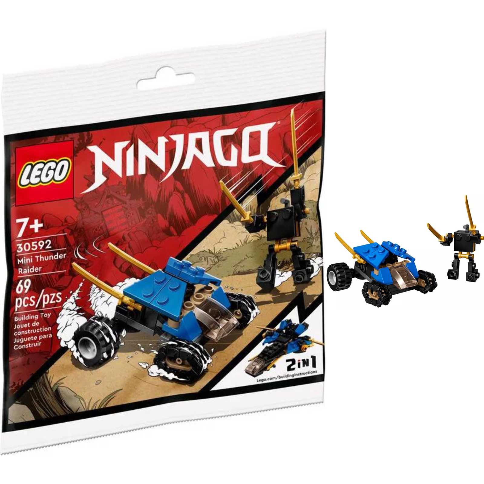 LEGO ninjago 30592 Mini Ruote Da Combat Statuette Giochi Costruzione Noël