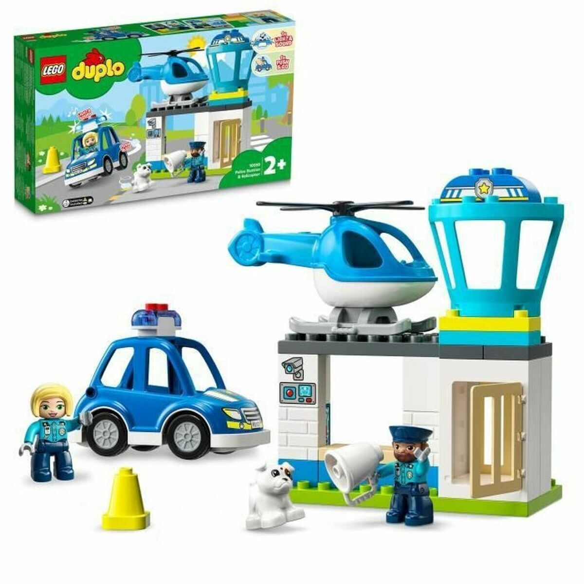 Playset Lego 10959 DUPLO Police Station & Police Helicopter (40 Pezzi)