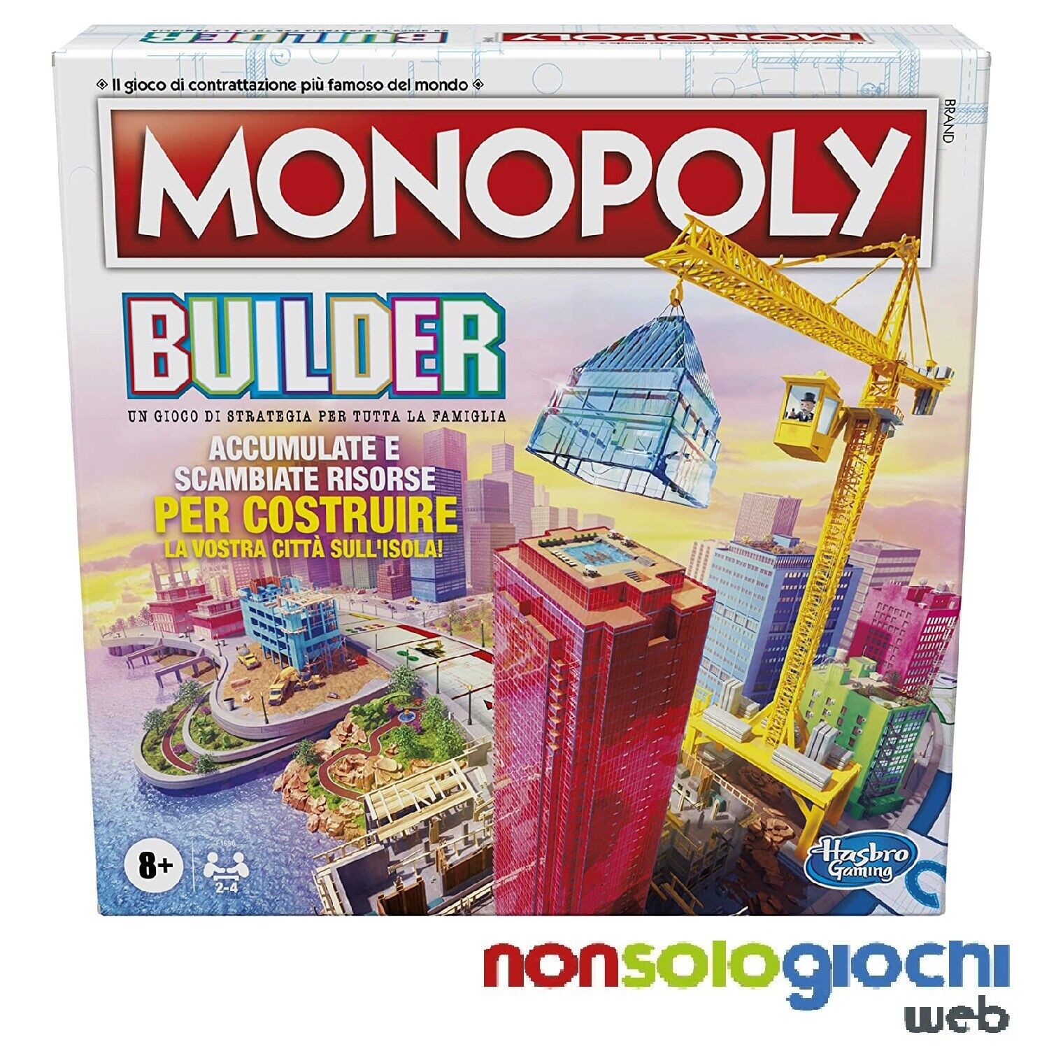 Hasbro Gaming - Monopoly Builder gioco di società F1696103  -nuovo-Italia