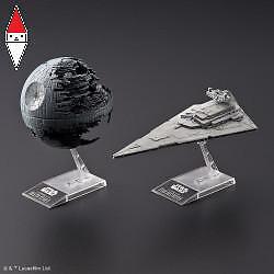 KIT COSTRUZIONE REVELL 1/2700000 DEATH STAR II + IMPERIAL STAR DESTROYER BANDAI