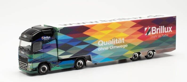 HERPA - VOLVO FH 4x2 con rimorchio furgone XL 2 assi BRILLUX - 1/87 - HER314343
