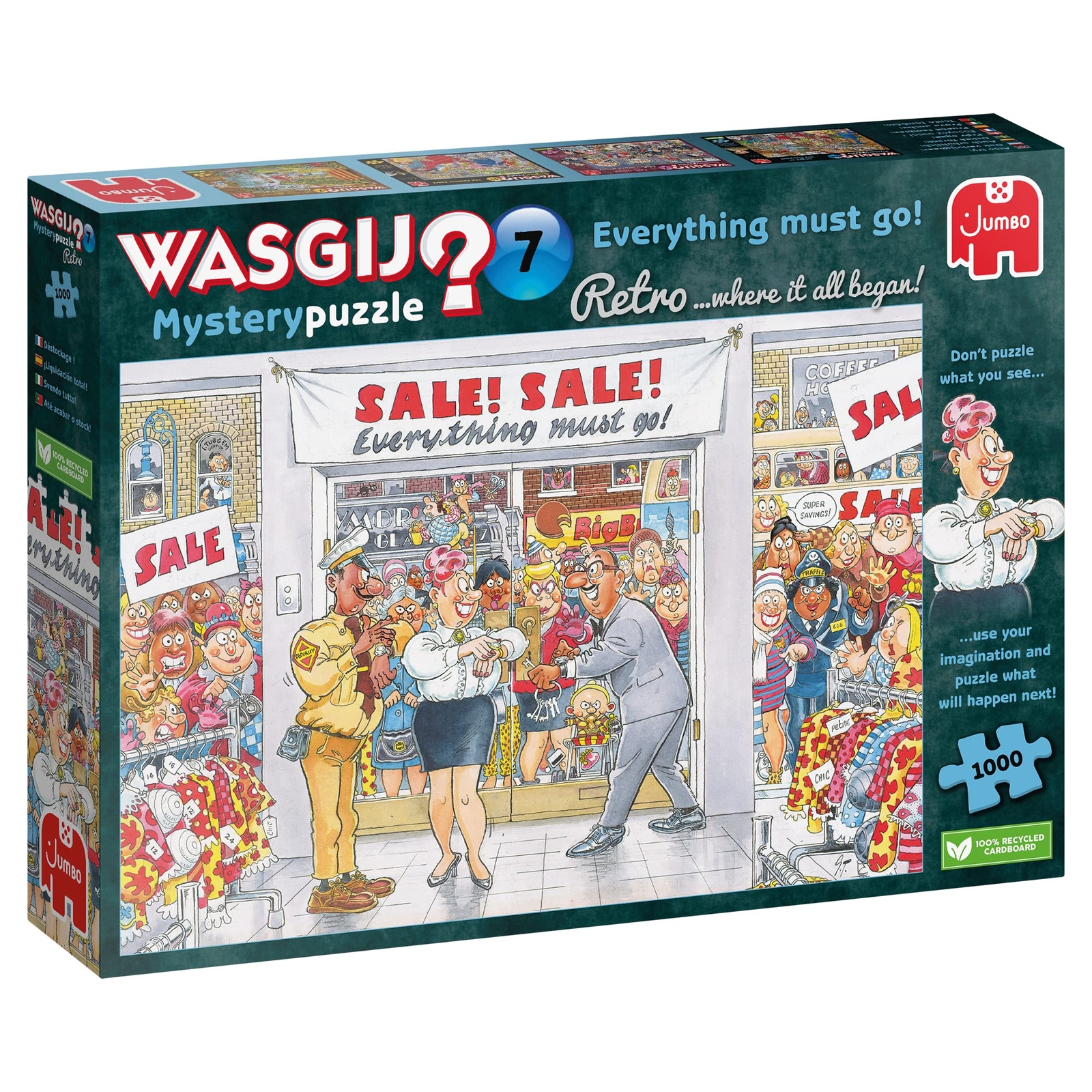 Jumbo, Wasgij Retro Mystery 7, Everything Must Go, Puzzles for Adults, 1,000 pie