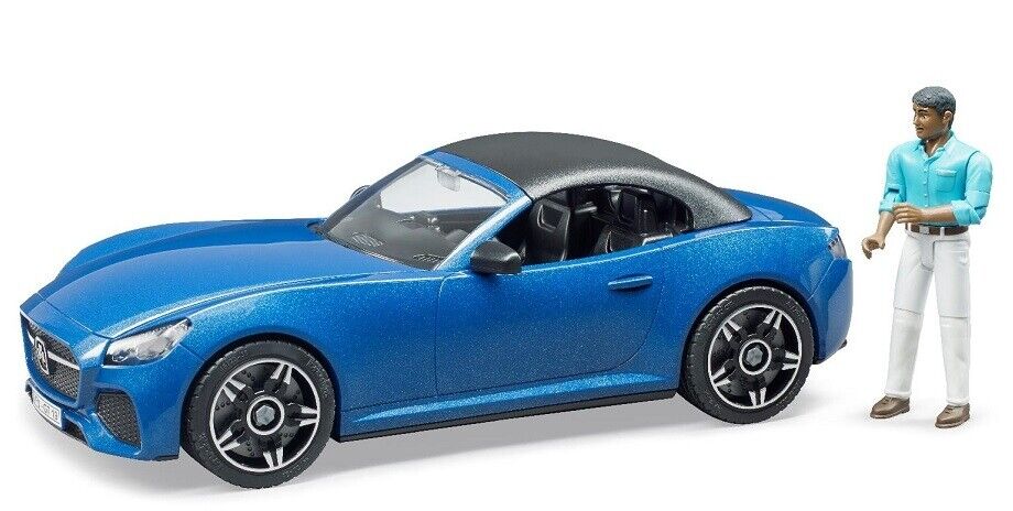 BRUDER - BRUDER Roadster con conducente blu - 1/16 - BRU3481