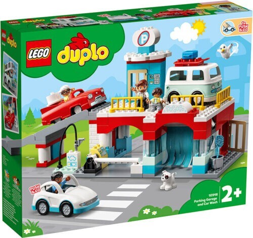 LEGO DUPLO AUTORIMESSA AUTOLAVAGGIO GARAGE CAR WASH 112 PEZZI  2+ ANNI ART 10948