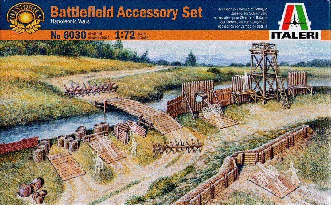 ITALERI 1:72 KIT ACCESSORI CAMPO DI BATTAGLIA BATTLEFIELD ACCESSORY SET ART 6030