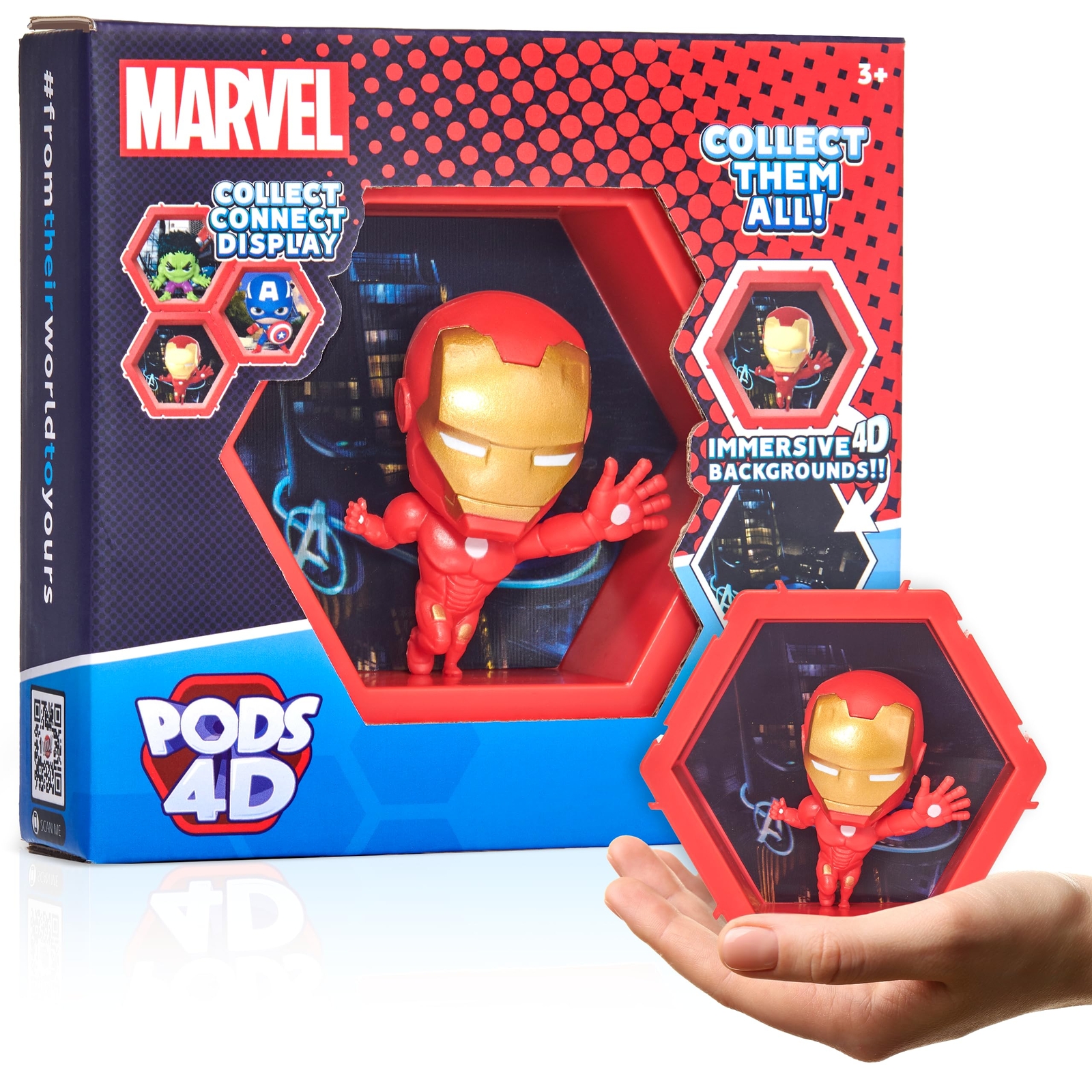 WOW! PODS 4D Marvel Avengers Collection - Ironman   lichtgevende superheldenfigu