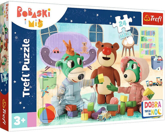 Puzzle maxi 24 elementy. Dobranoc, Trefliki na noc. Zabawy przed snem