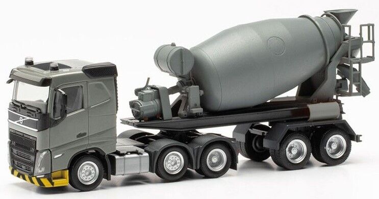 HERPA - VOLVO FH FD 6x2 betoniera grigio - 1/87 - HER316224