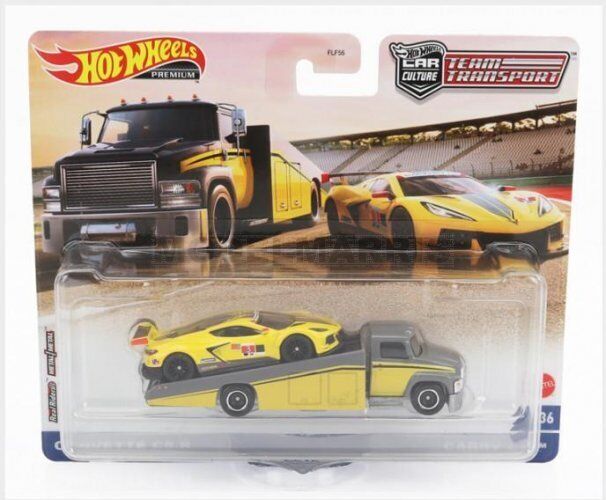 MATTEL HOT WHEELS VGRK67-FLF56 TRUCK - RAMP TRUCK CAR TRANSPORTER WITH CHEVROLET