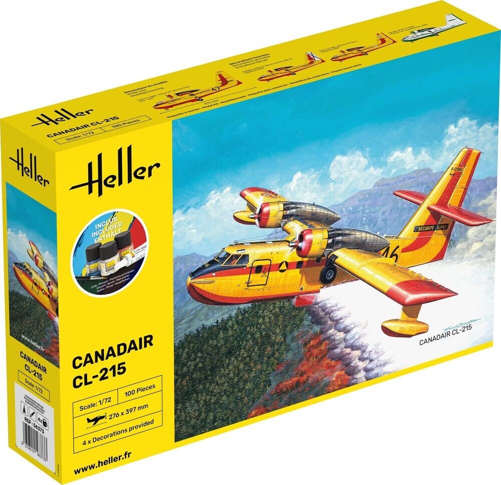 Modellino Aereo Canadair CL-215 1/72 Sicurezza Civile - Heller Starter Kit 56373