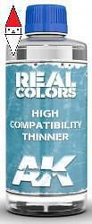 ACCESSORIO VERNICI MODELLISMO AK INTERACTIVE HIGH COMPATIBILITY THINNER 400ML