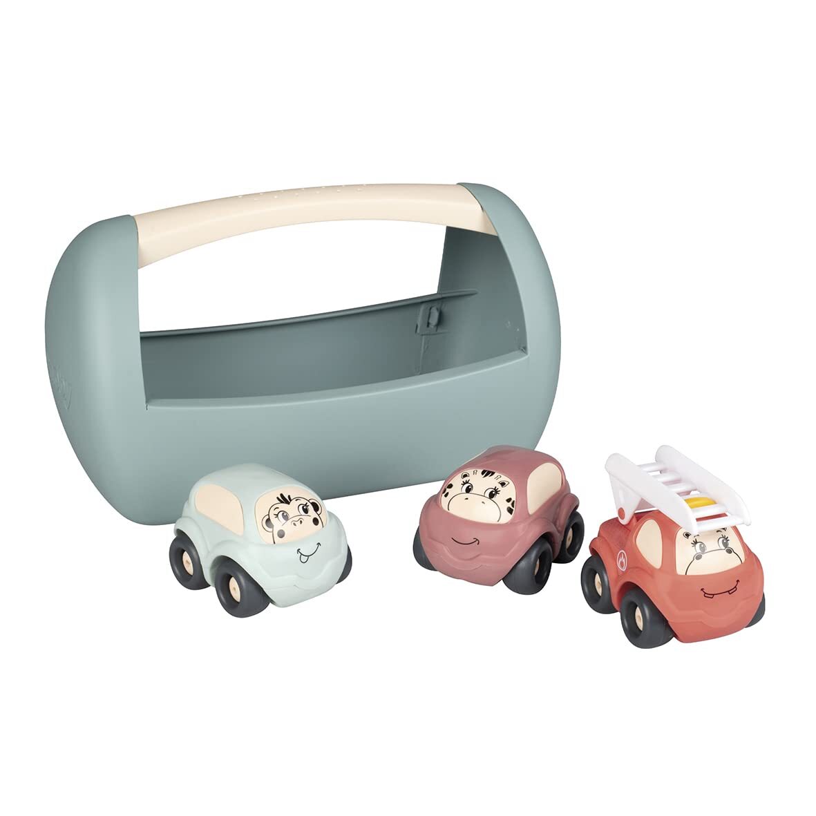 Smoby - Little Set met 3 voertuigen – 1e leeftijd – auto's en brandweerwagen – t