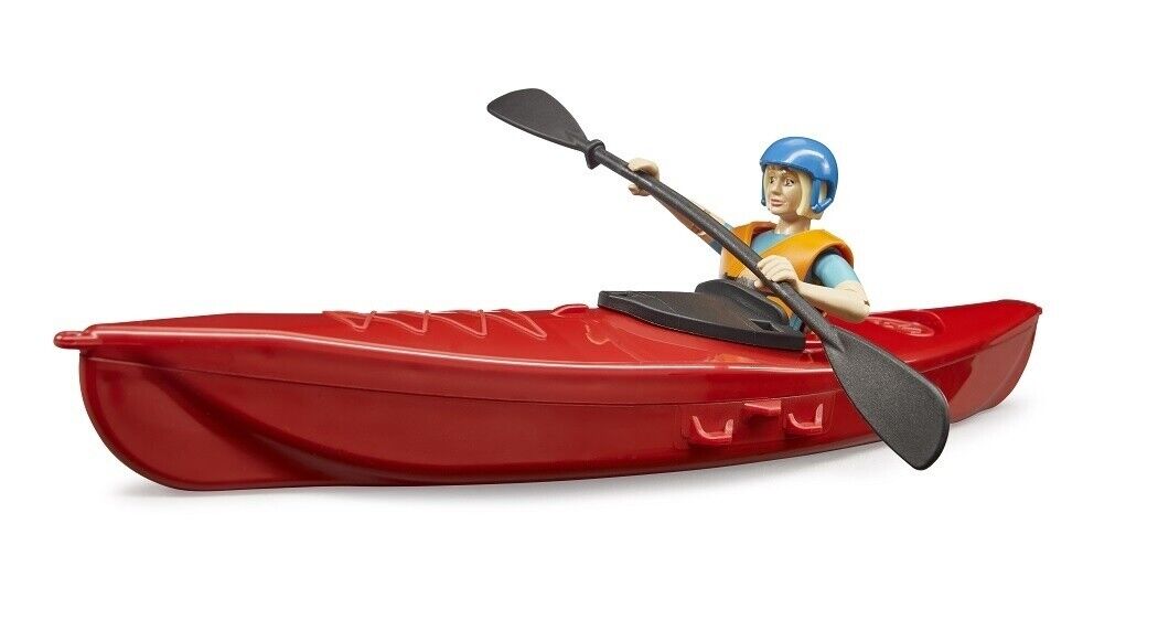 BRUDER bWORLD 1:16 FIGURA FEMMINILE CON KAYAK E ACCESSORI   ART 63155