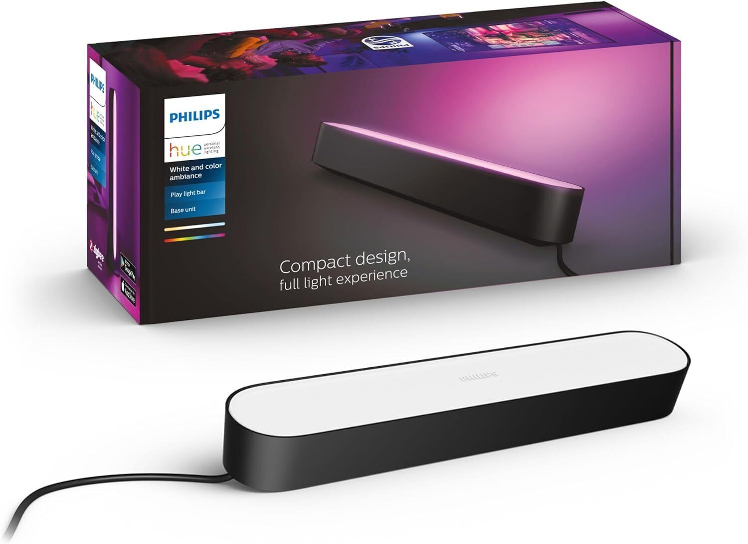 Philips Hue White and Color Ambiance Lampada da Tavolo LED Smart Play , Nero