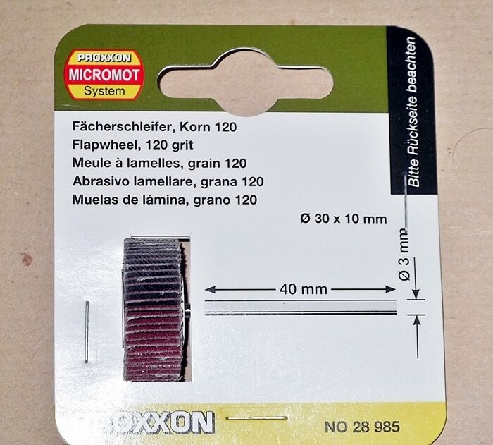 Proxxon abrasivo lamellare No 28 985 grana 120 ean 4006274289857