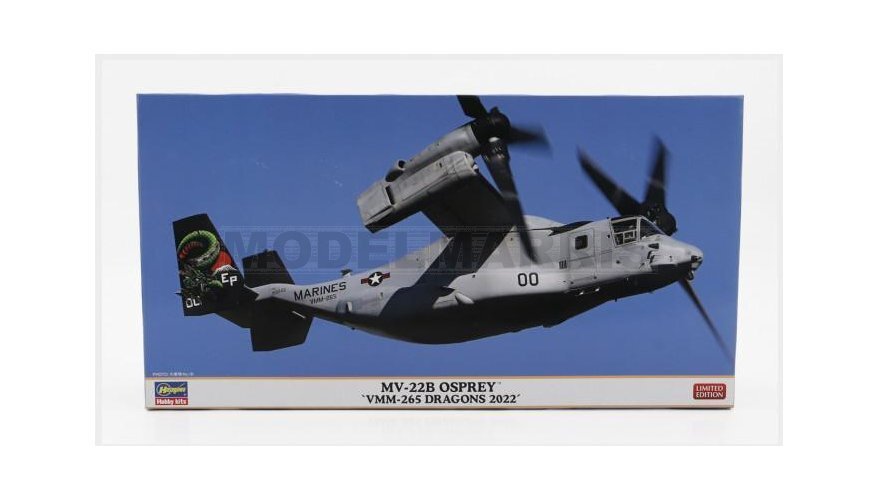 HASEGAWA 02421 BOEING - MV-22B OSPREY VMM-265 DRAGONS AIRPLANE MILITARY 2022 - 1