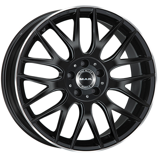 CERCHIO IN LEGA MAK ARROW PER AUDI A5 9X18 5X112 GLOSS BLACK MIRROR RING 7QC