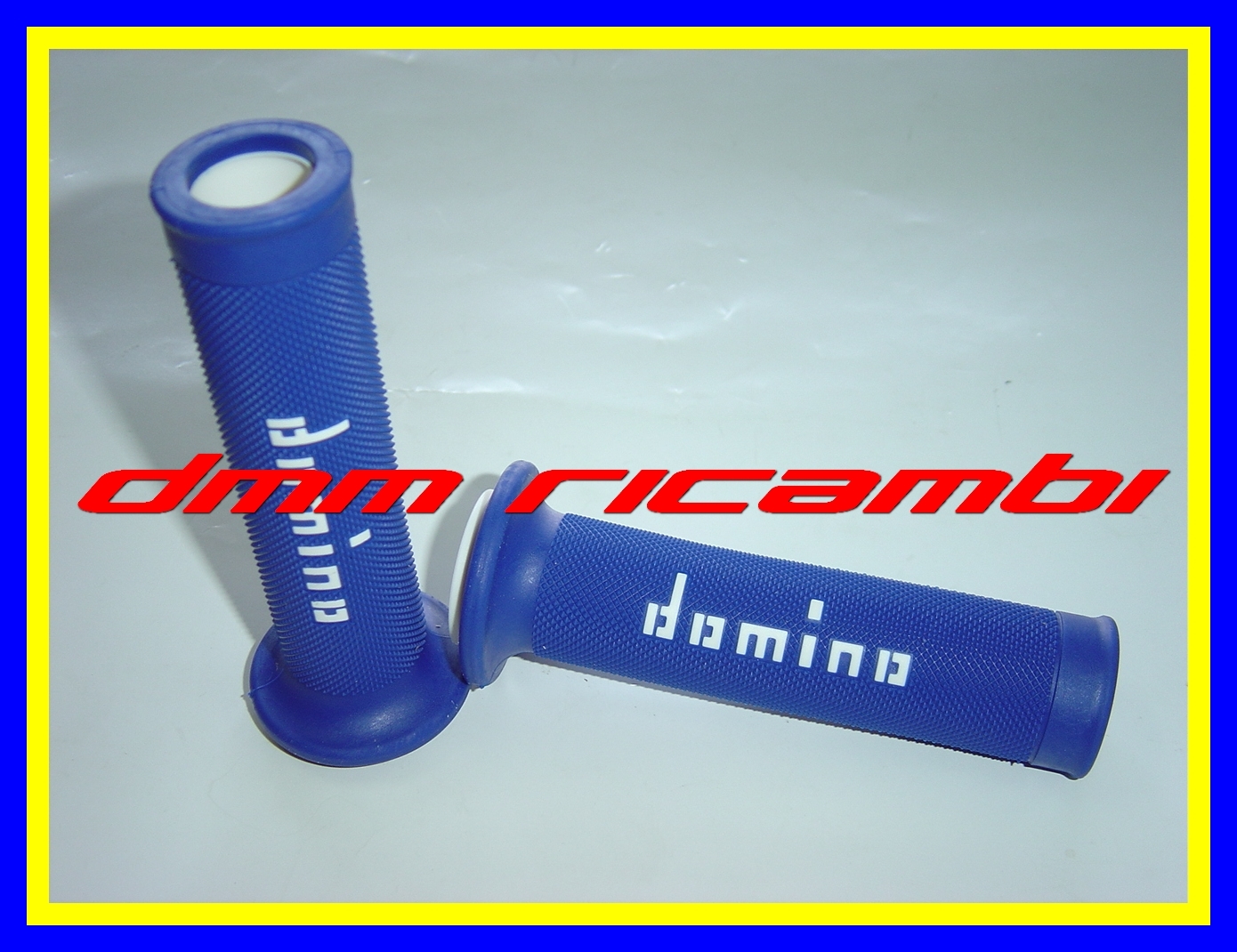 Manopole Stradali Domino Tommaselli Moto Scooter Minimoto Pit blu bianco strada