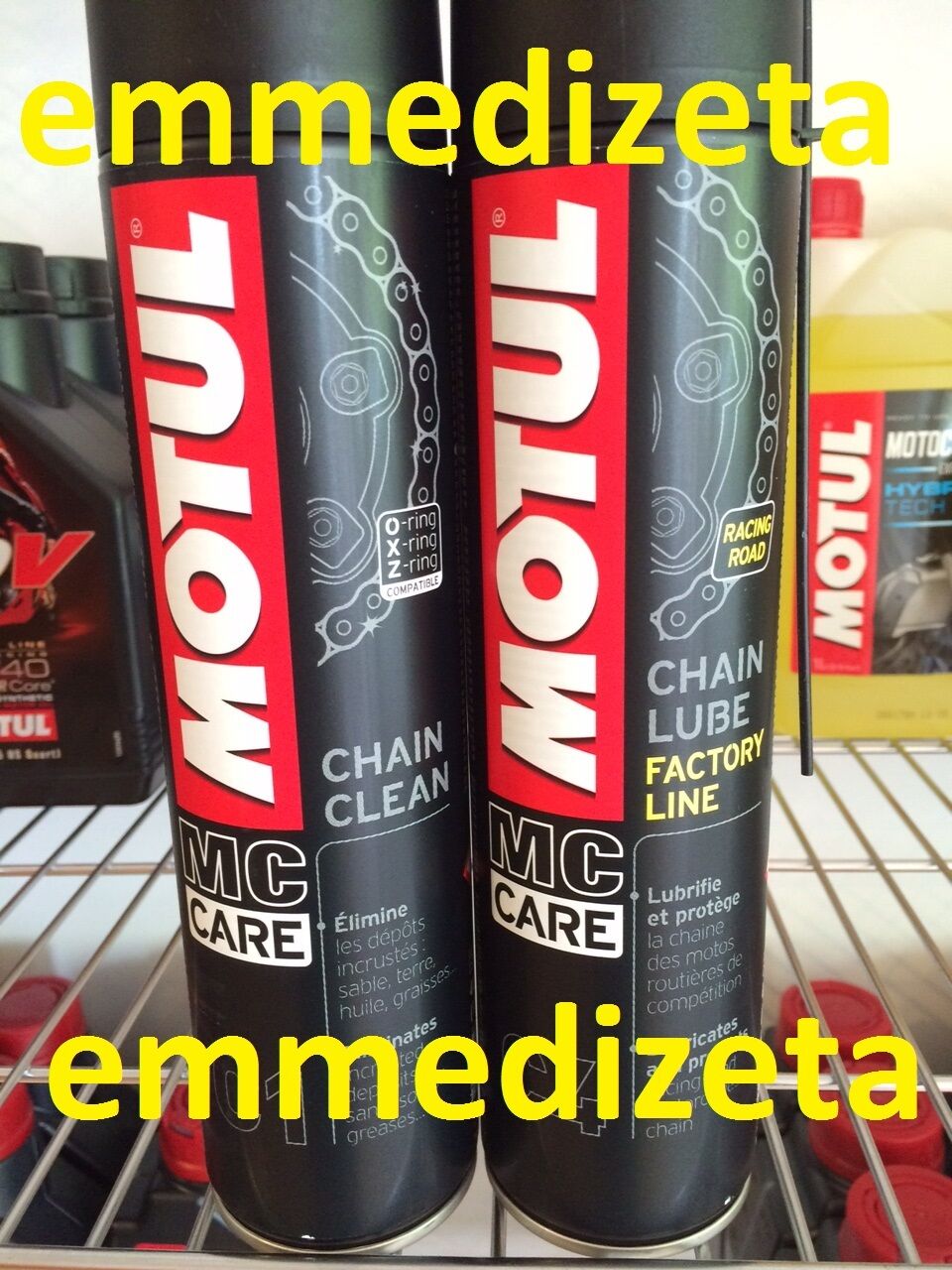 Motul C4 Chain Lube Factory line  Motul C1 Chain Clean pulitore