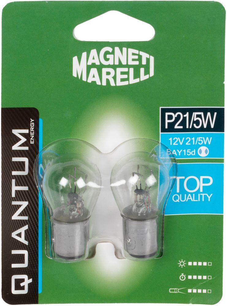 Magneti Marelli P21/5W coppia lampadine auto biluce 12V 21/5W attacco BAY15d MAG
