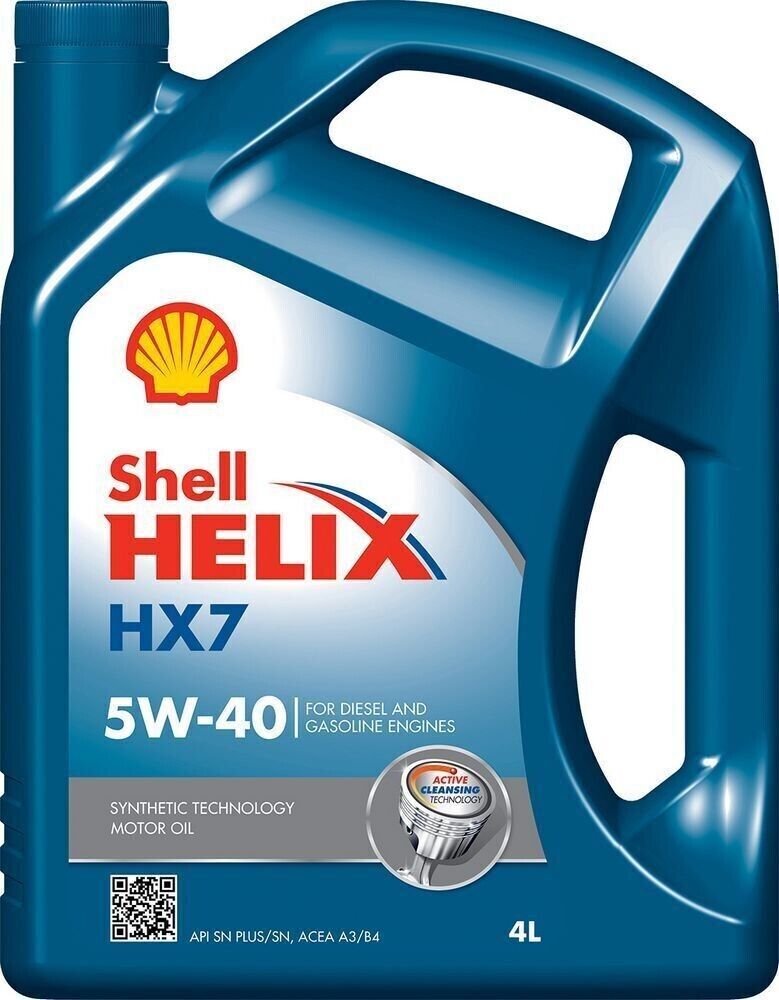 OLIO MOTORE SHELL 5W-40 HELIX HX7 SINTETICO 4 LITRI COD. 600076390