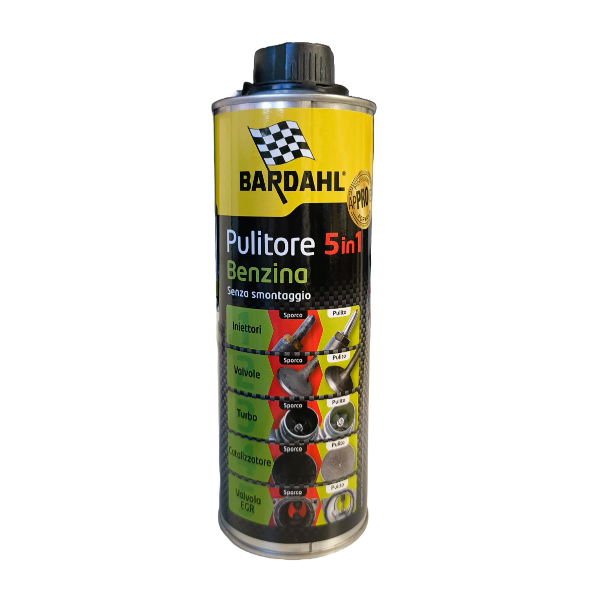BARDAHL PULITORE 5 IN 1 BENZINA PER INIETTORI VALVOLE TURBO CATALIZZATORE EGR