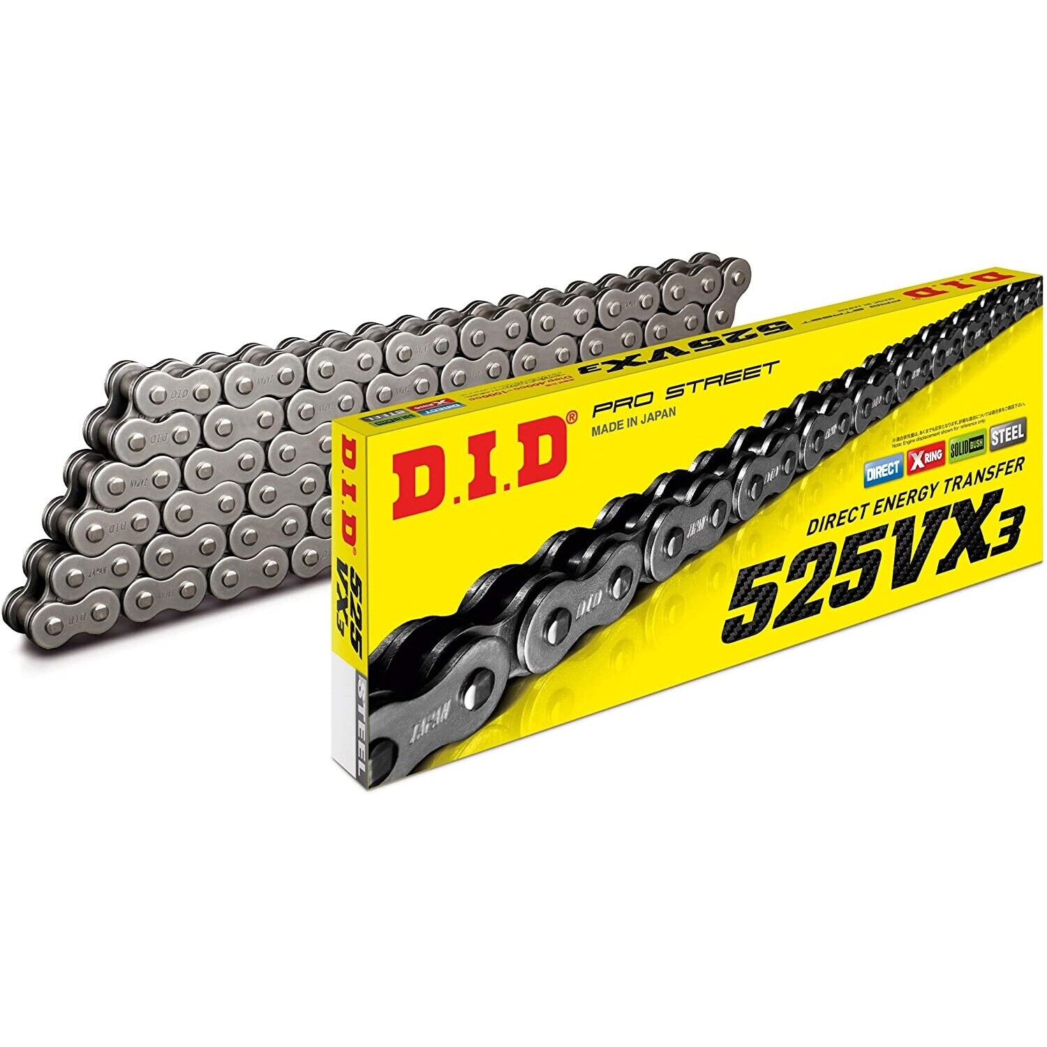 Catena Trasmissione DID X-ring 525VX3/124 con chiusura a Rivetto