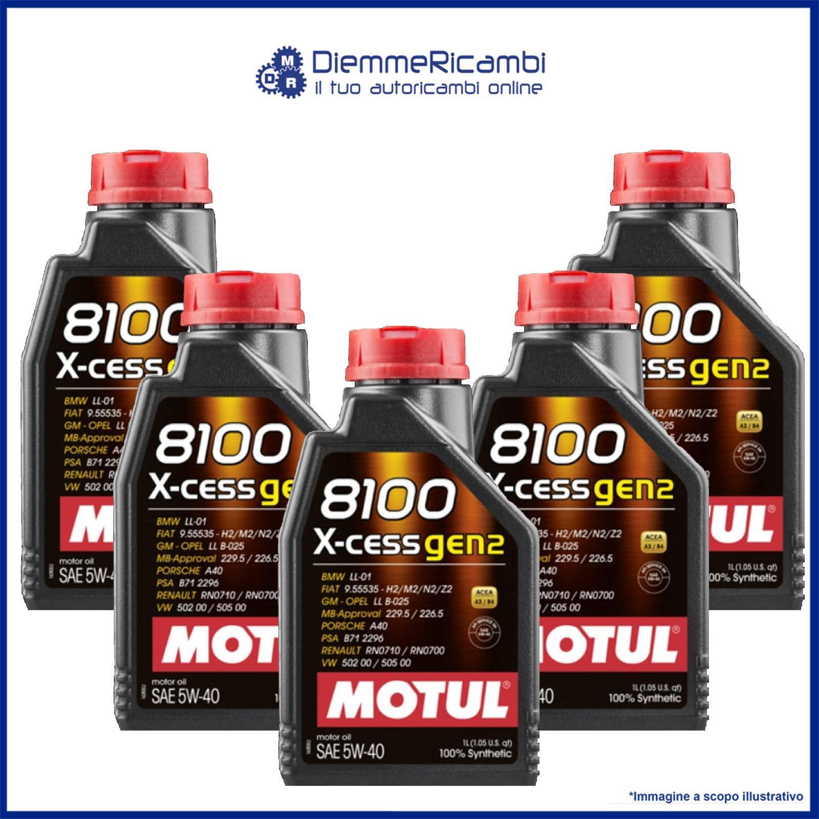 5 Litri OLIO MOTUL 8100 5W40 X-CESS - A3/B4 - LL01 - VW 502.00 - 505.00 - 229.5
